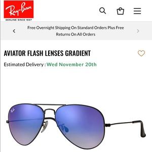 RAY-BAN Avaitor flash lense gradient